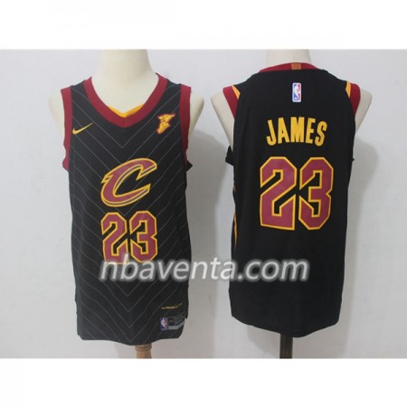 Camiseta Hombre Cleveland Cavaliers LeBron James 23 Nike 2017-18 Negro Swingman